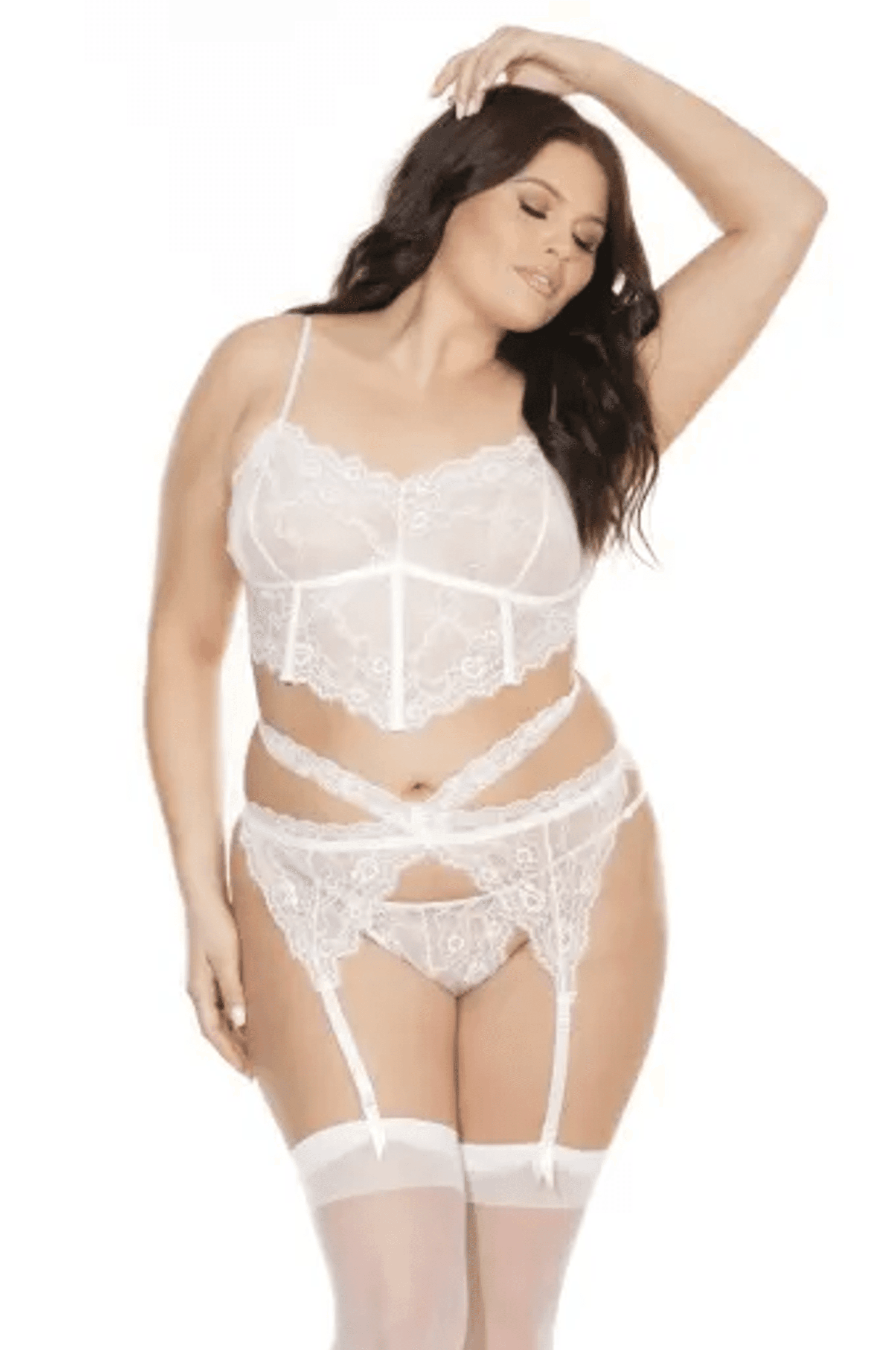 Coquette Diva Bra, Garter Belt & G-String Set