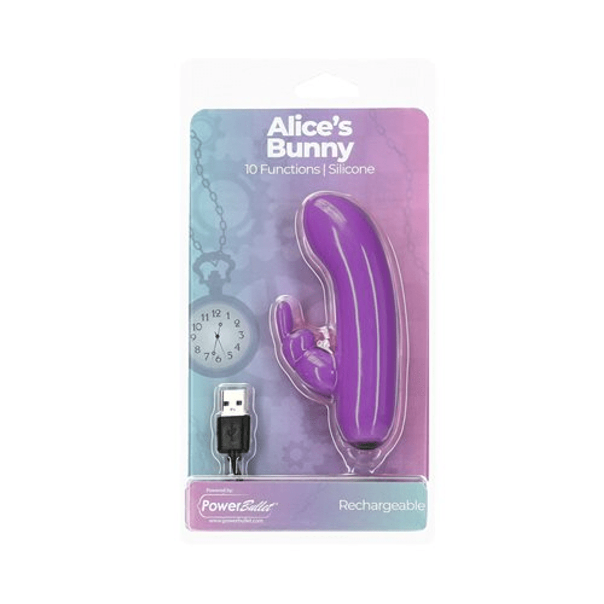 Power Bullet Alice's Bunny – 4in 10-Function Purple Vibe