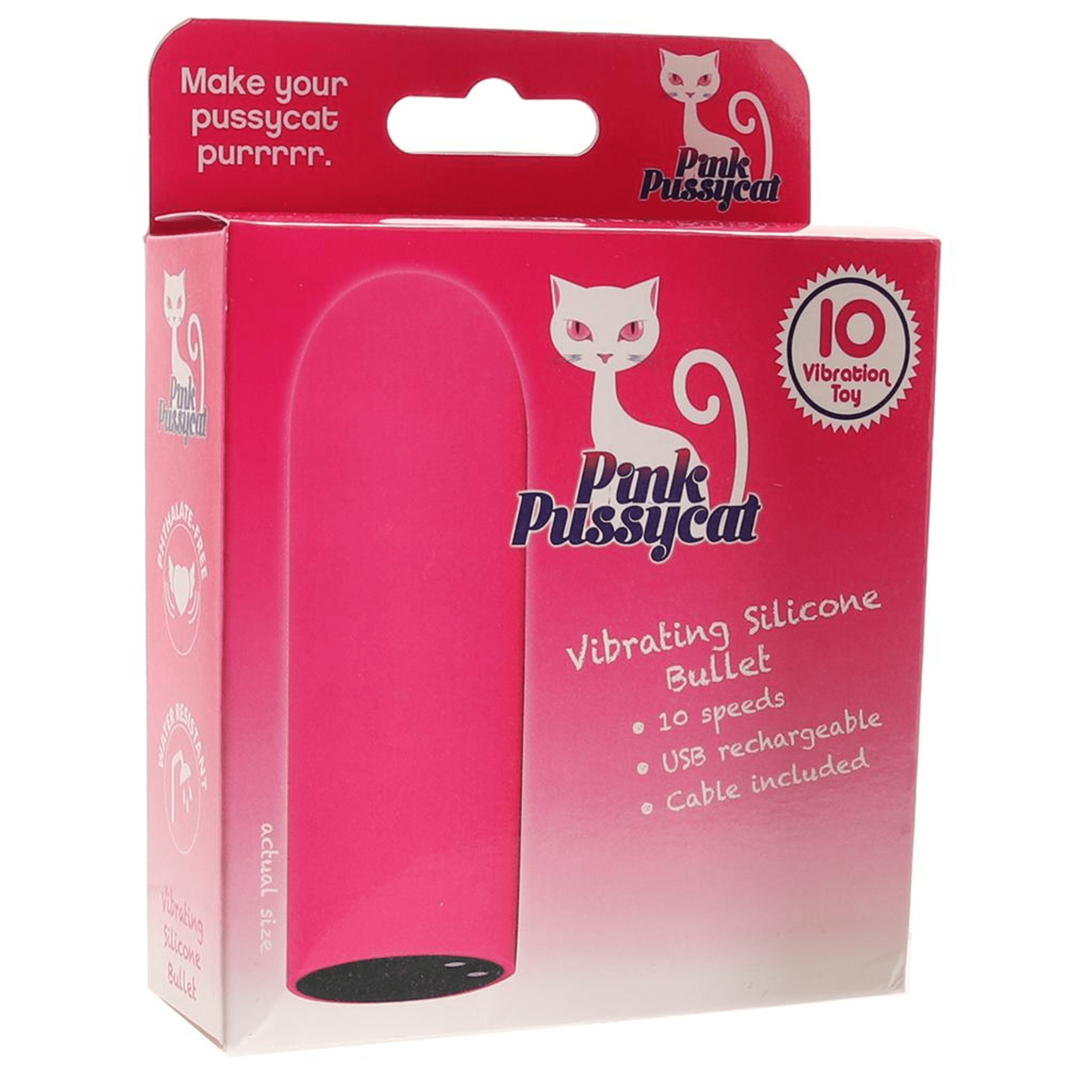 Pink Pussycat Silicone Bullet Vibrator