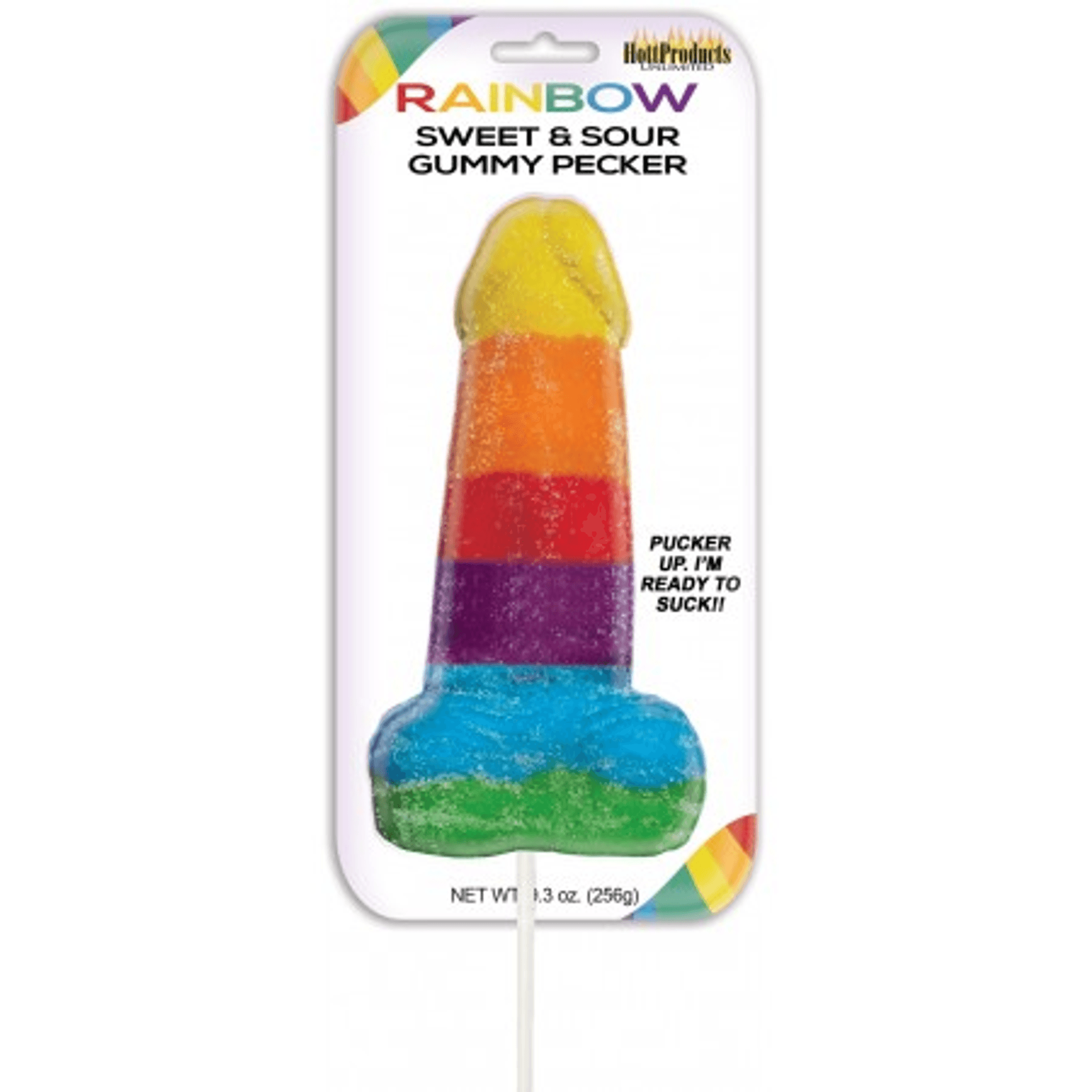 Sweet & Sour Jumbo Rainbow Gummy Pop – Novelty Gag Gift