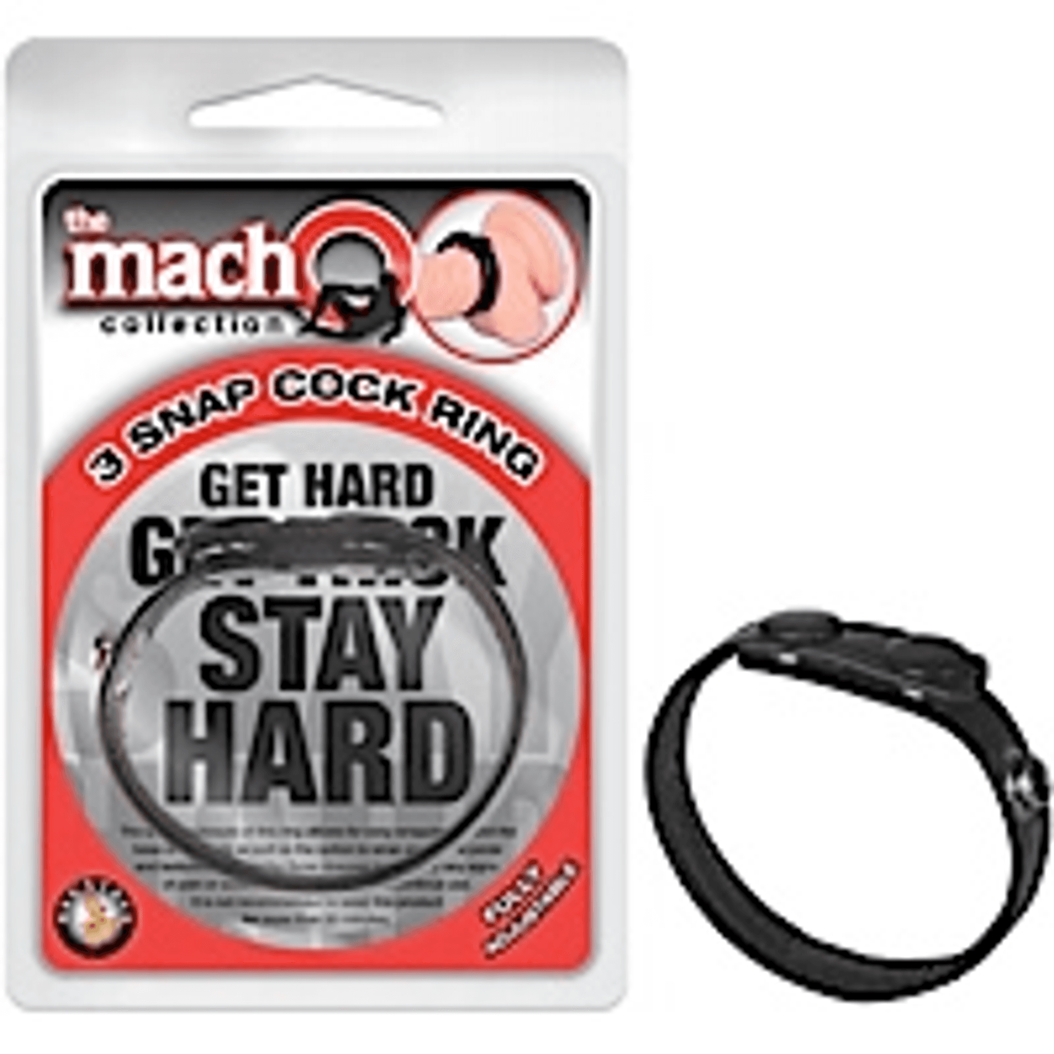 Macho Collection 3 Snap Cock Ring – Adjustable Snap Ring