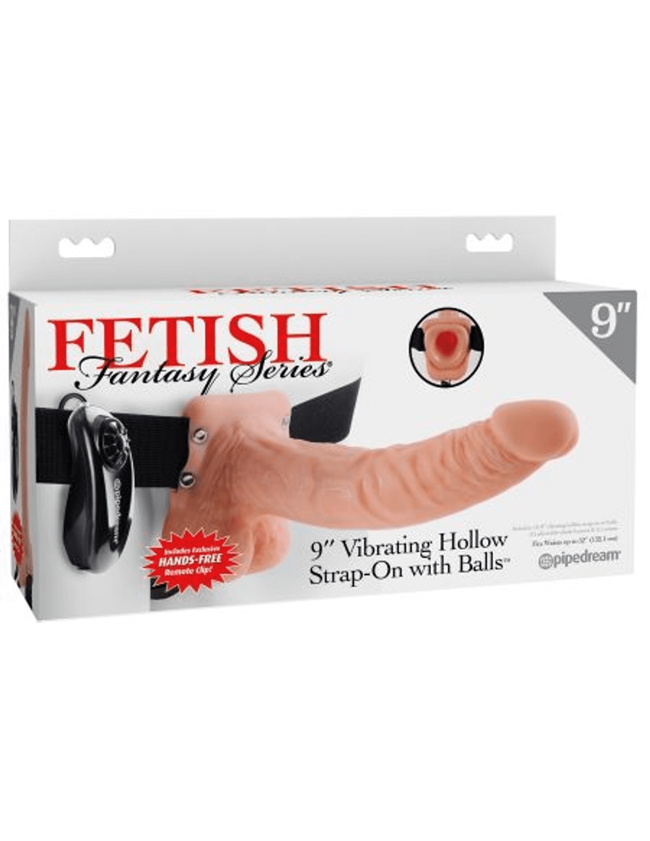 Fetish Fantasy 9in Vibrating Hollow Strap-On