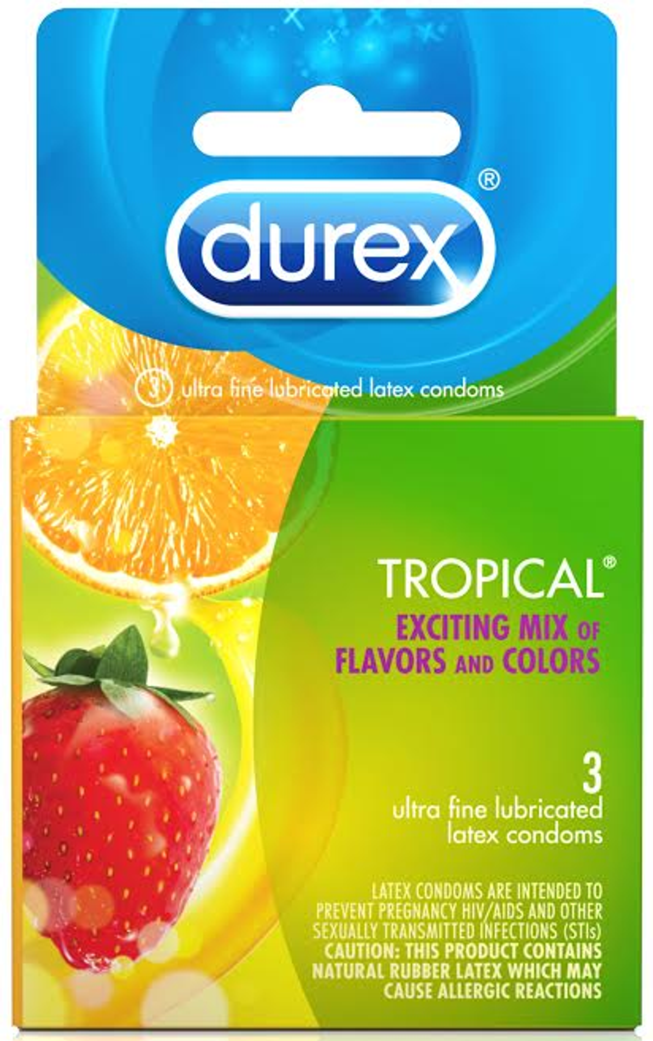 Durex Tropical Condom 3 Pack