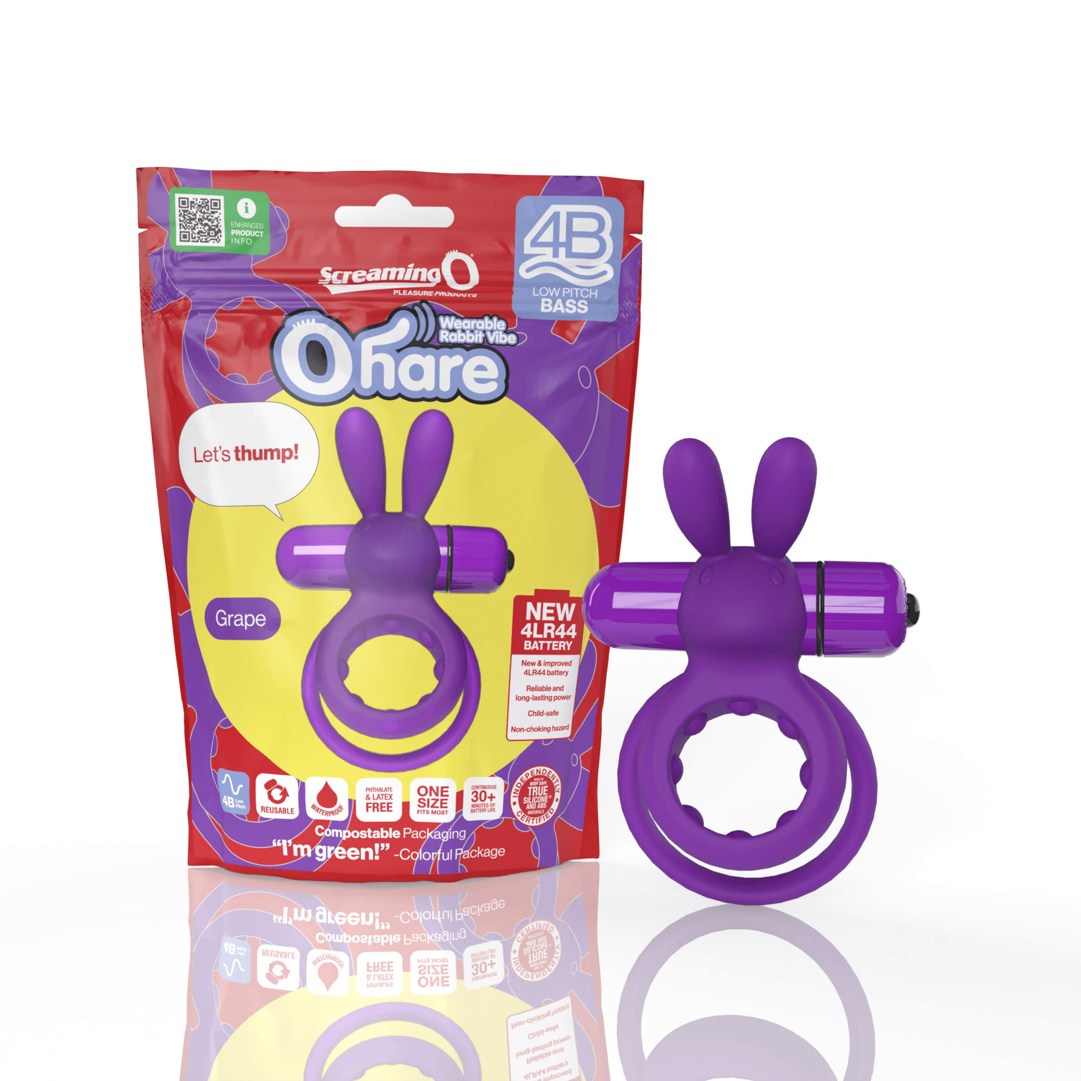 4B Ohare Grape Vibrating Cock Ring