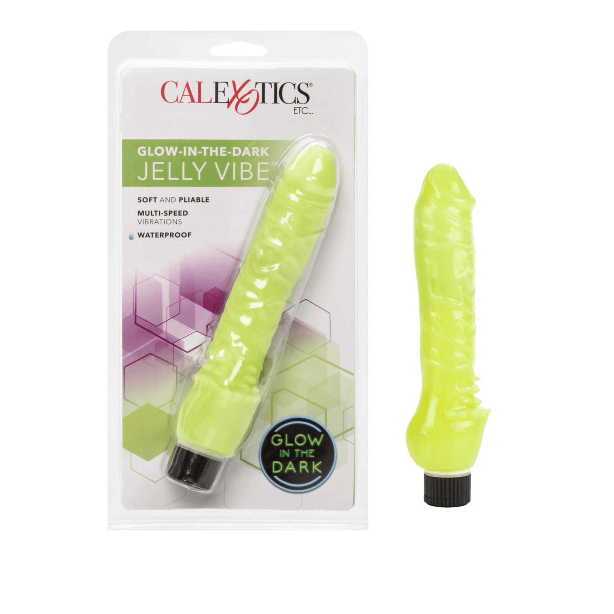 Glow in the Dark Jelly Vibrator – Green Clitoral Vibe