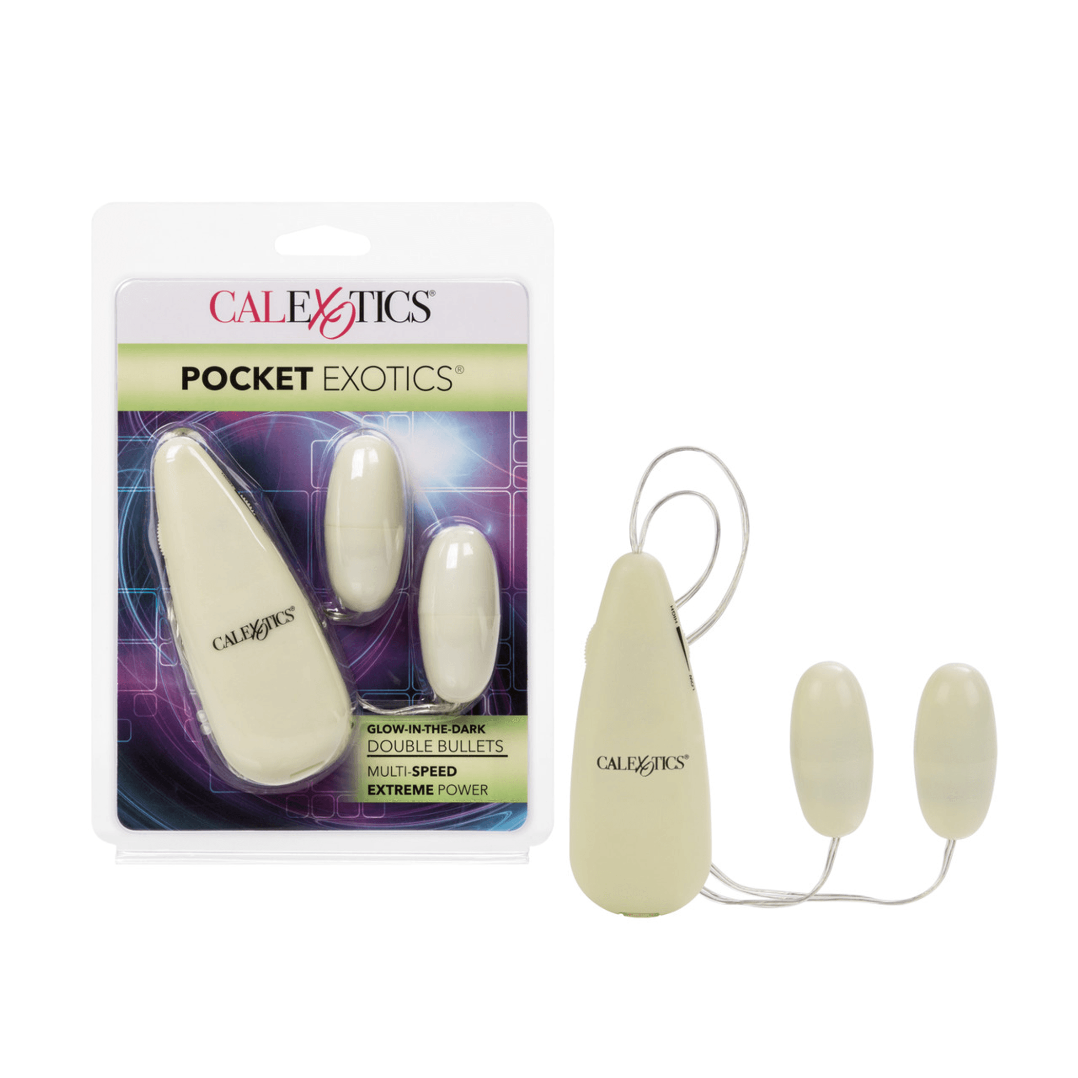 Pocket Exotic Glow Double Bullet | Glow-in-the-Dark Vibe