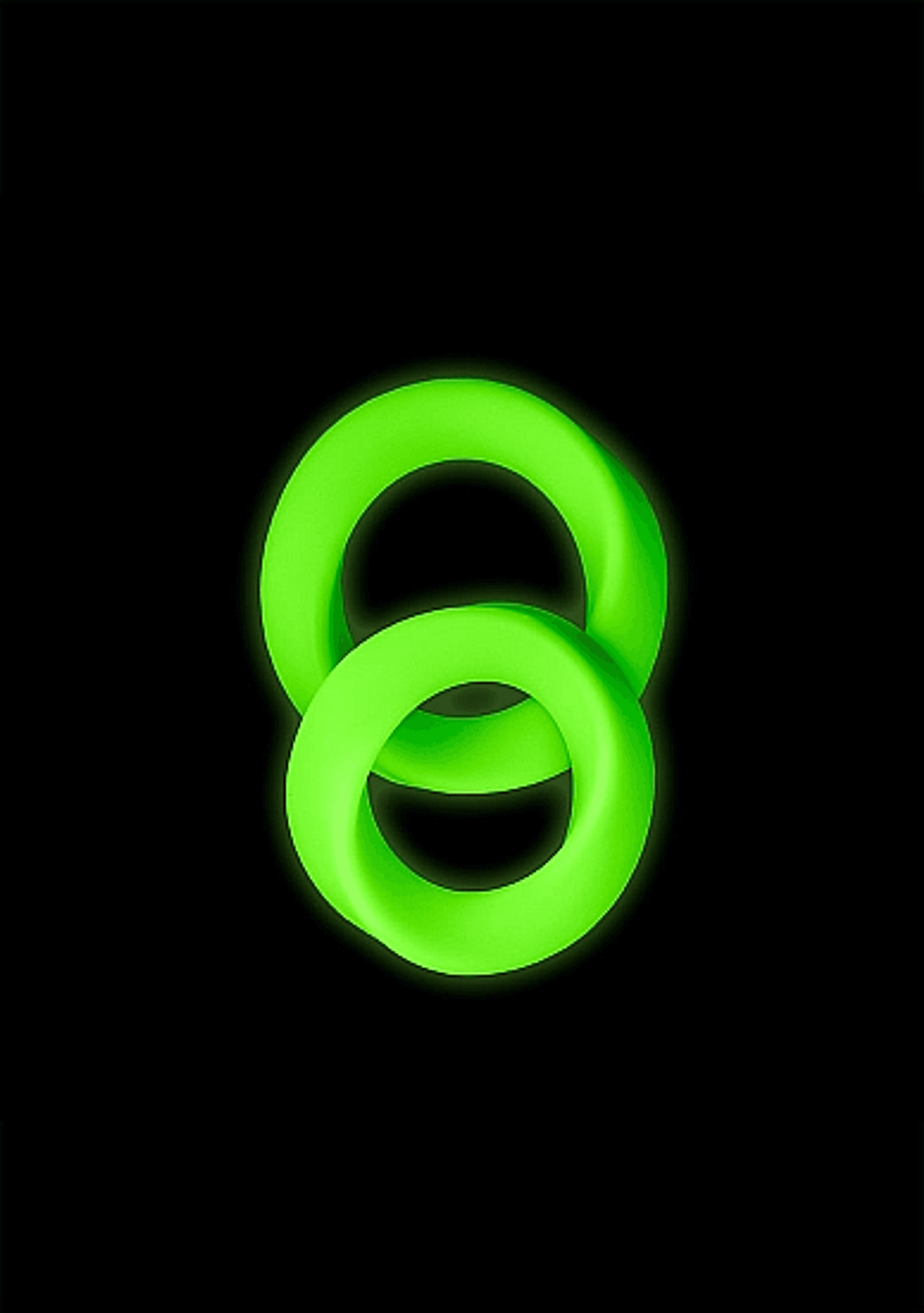 Glow 2-Piece Glow-In-The-Dark Ring Set