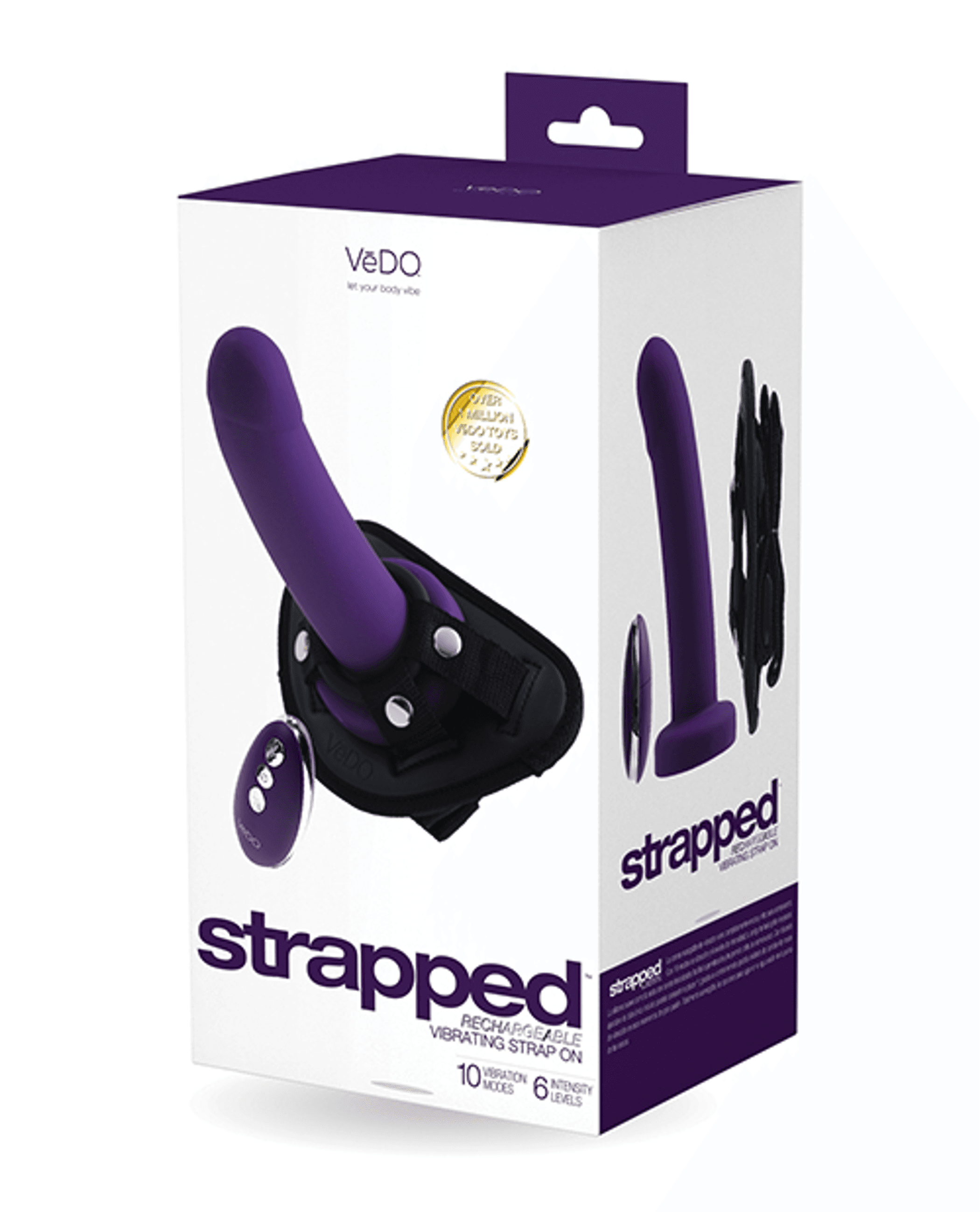 Strapped Rechargeable Strap-On Deep Purple