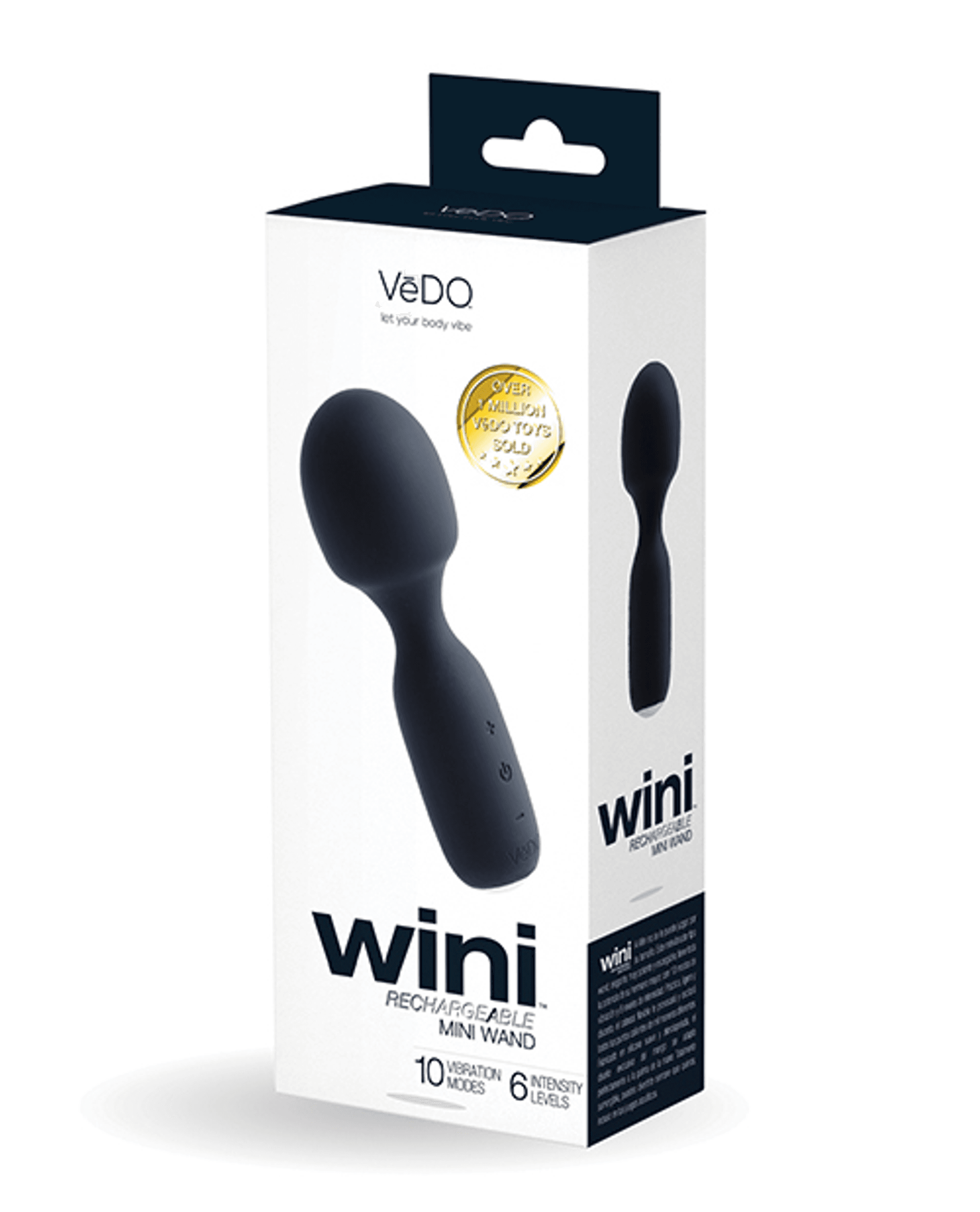 Vedo Wini Rechargeable Mini Wand | Just Black