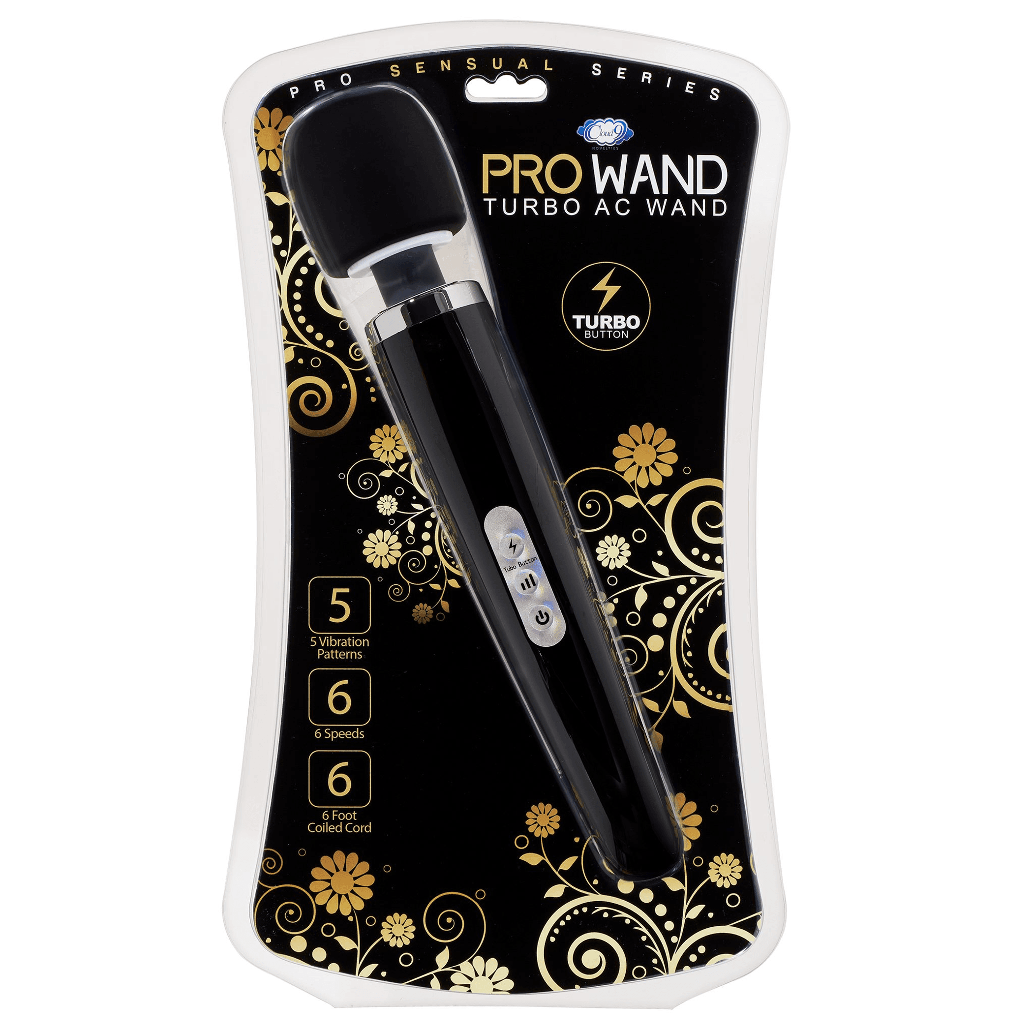 Turbo AC Power Wand Black Pro Sensual Series