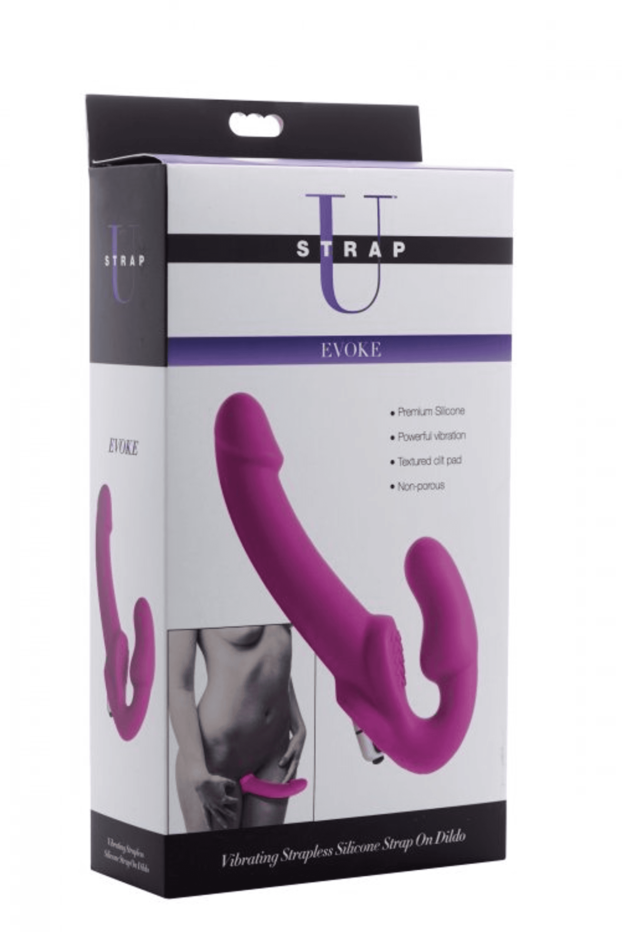 Vibrating Strapless Silicone Strap-On Dildo