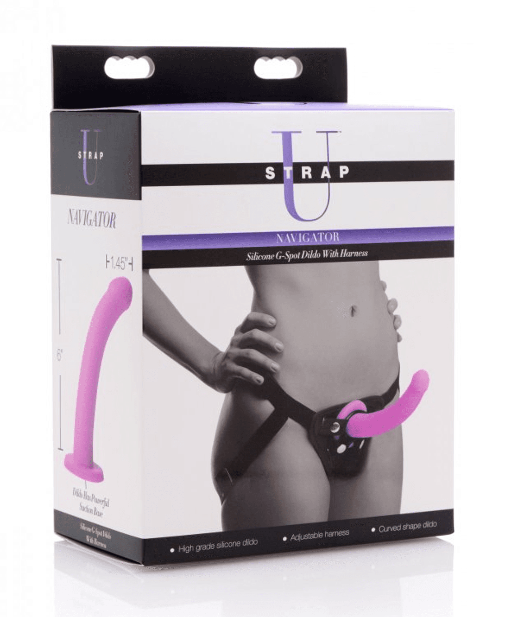 Strap U Navigator Silicone G-Spot Dildo & Harness Set