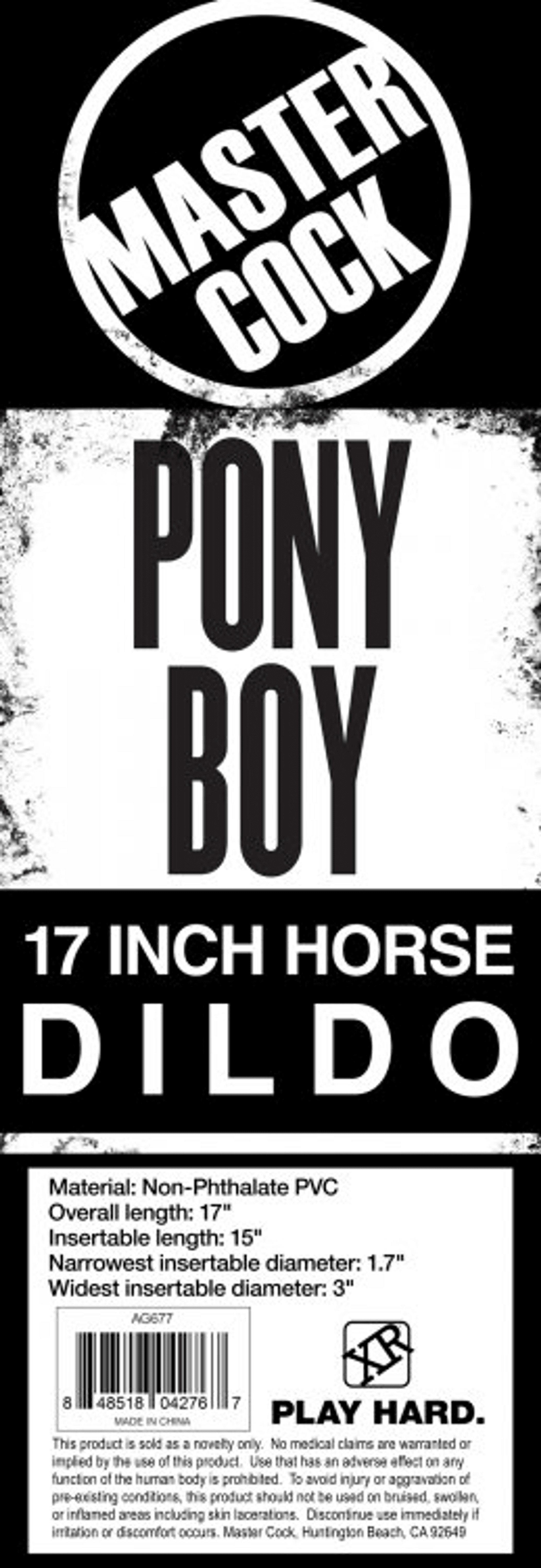 Master Cock Pony Boy 17-Inch Horse Dildo