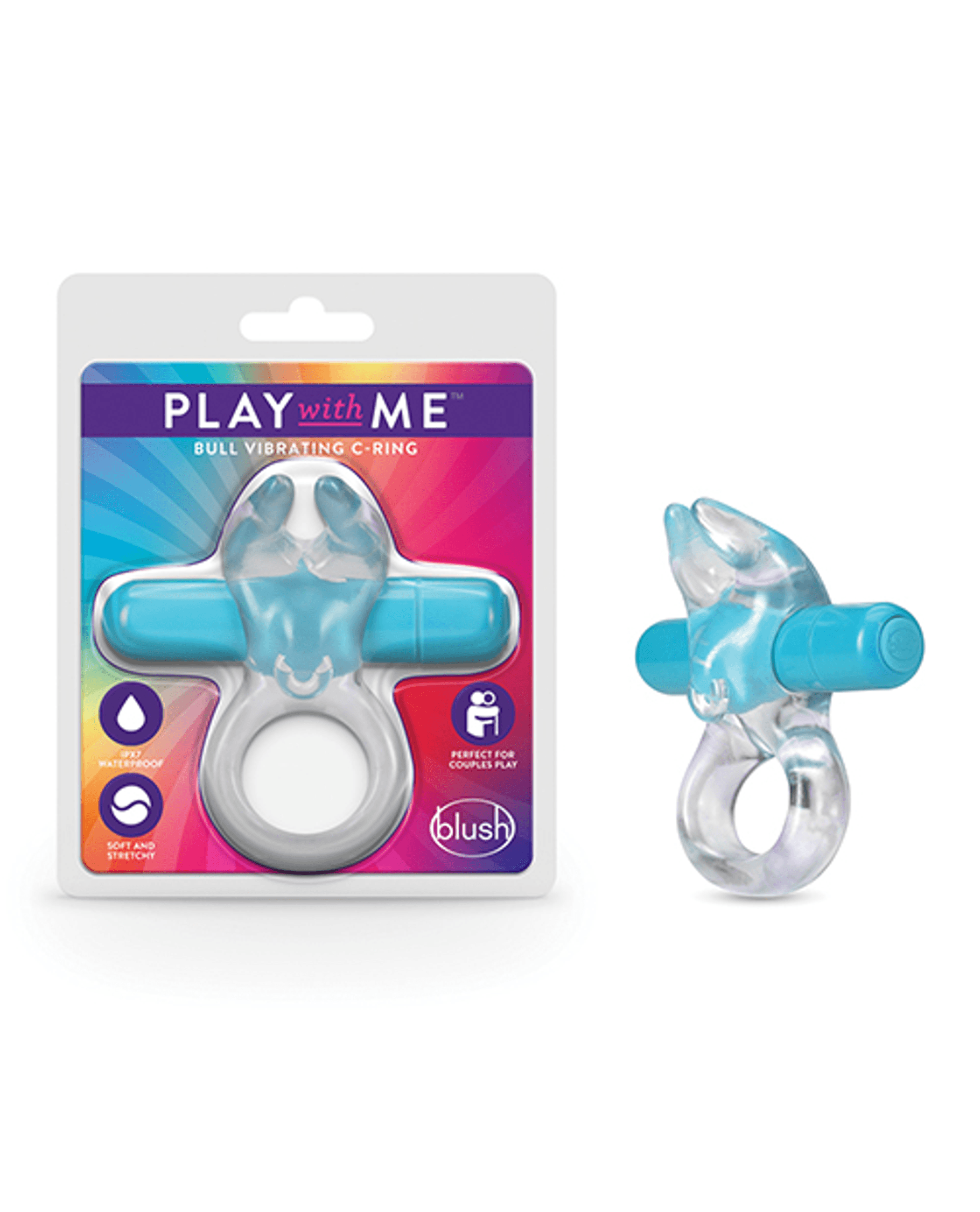 Blush Play With Me Bull Vibrating C-Ring | Couples Ring