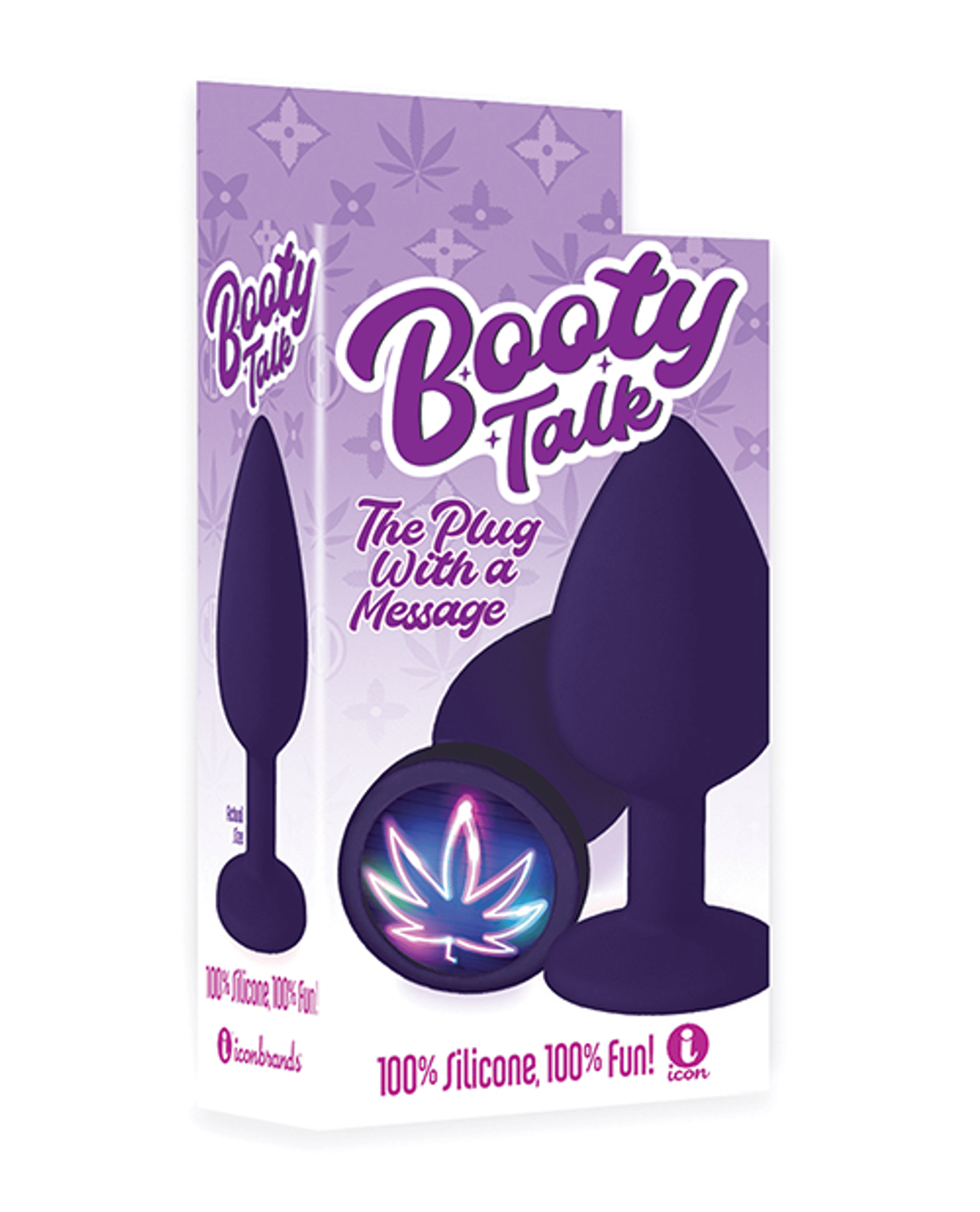 The 9's Booty Talk Neon Leaf Silicone Butt Plug – Playful Silicone Starter