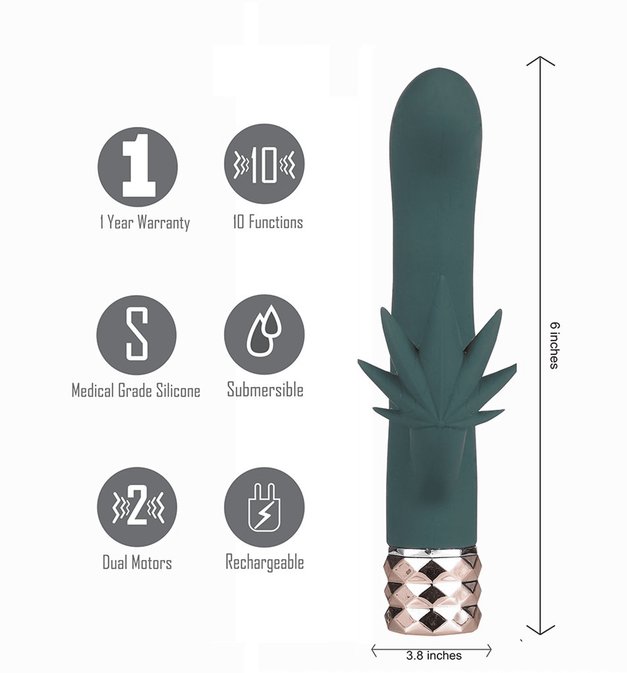 Kusha 10-Function Rechargeable Rabbit Vibrator