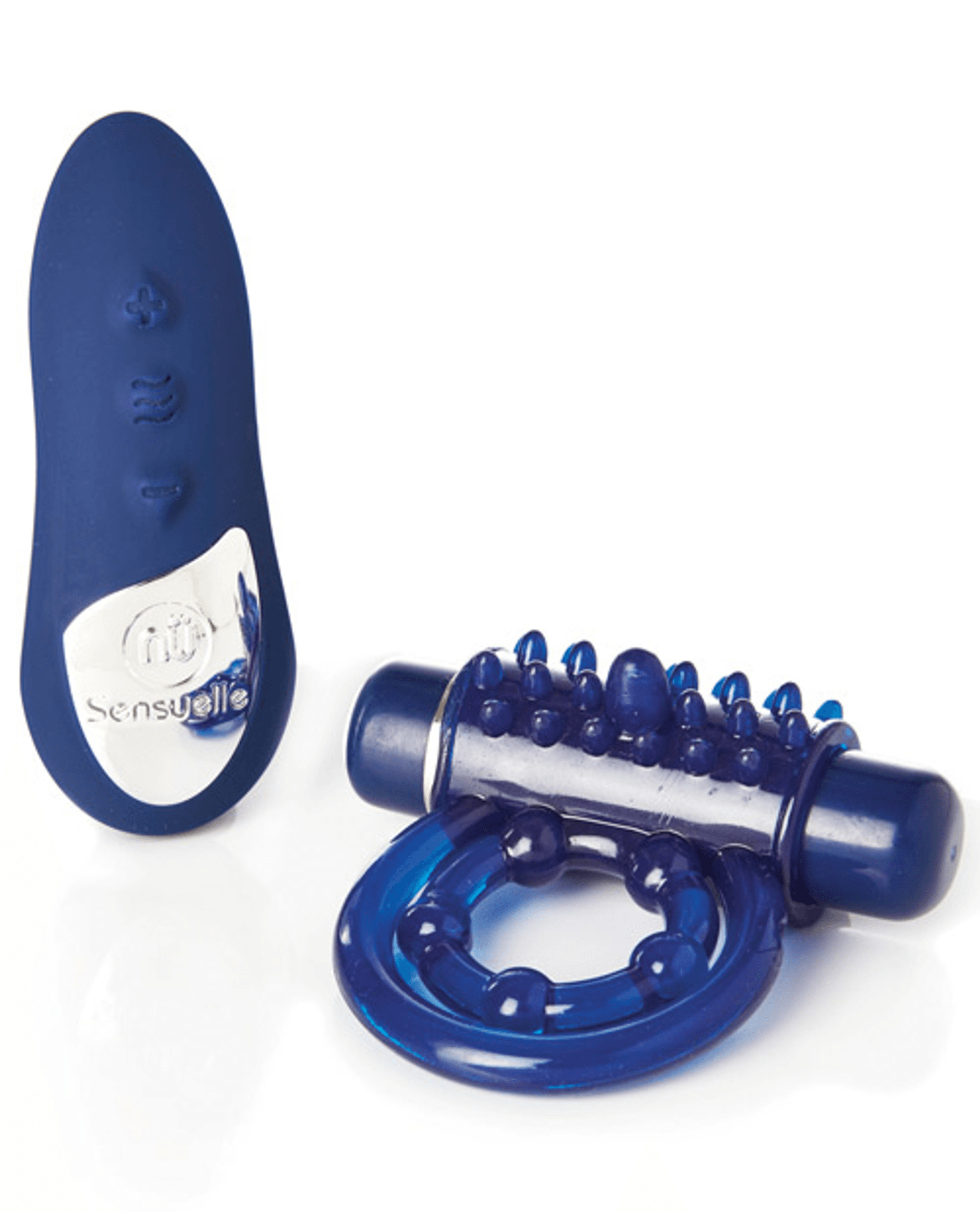 Sensuelle Remote-Control Bullet Ring Blue – Rechargeable Couples Cock Ring