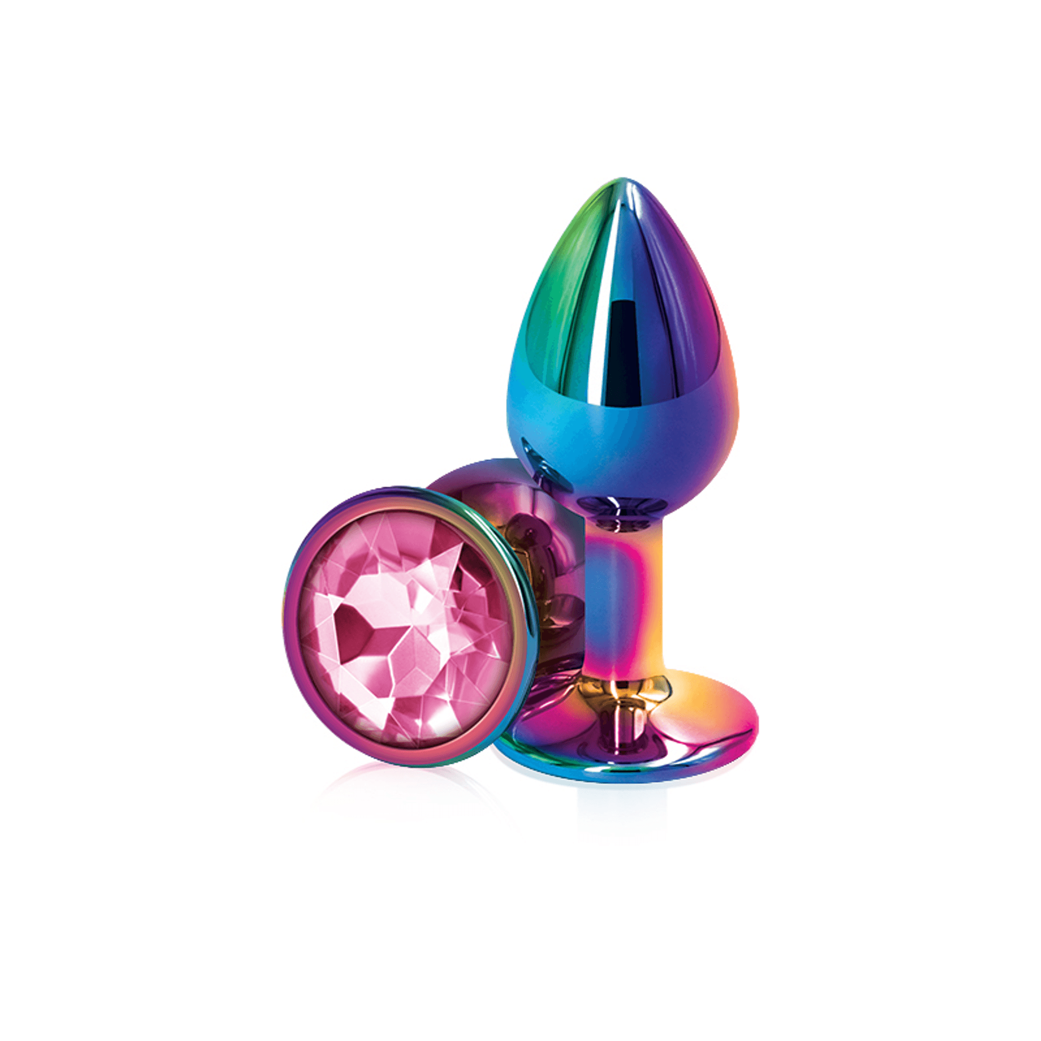 Rear Assets Multicolor Small Pink - Jeweled Beginner Butt Plug