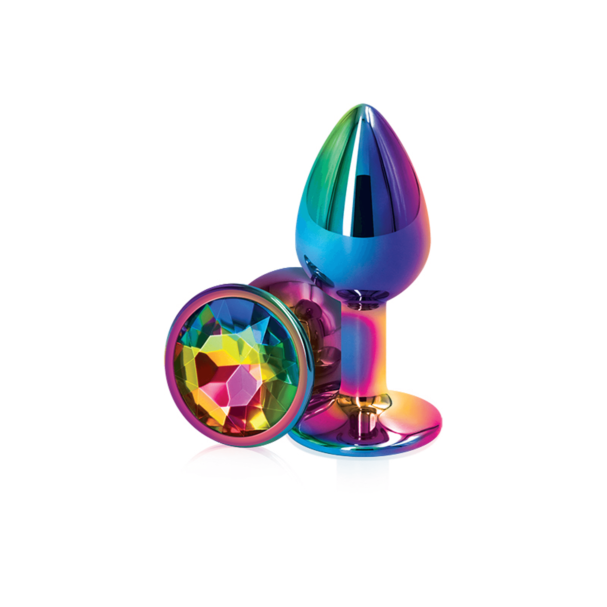 Rear Assets Multicolor Small Rainbow - Beginner Butt Plug