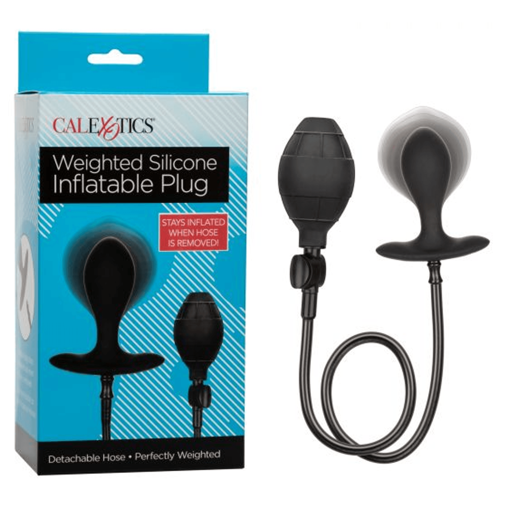 Weighted Silicone Inflatable Butt Plug | Adjustable Fill Plug