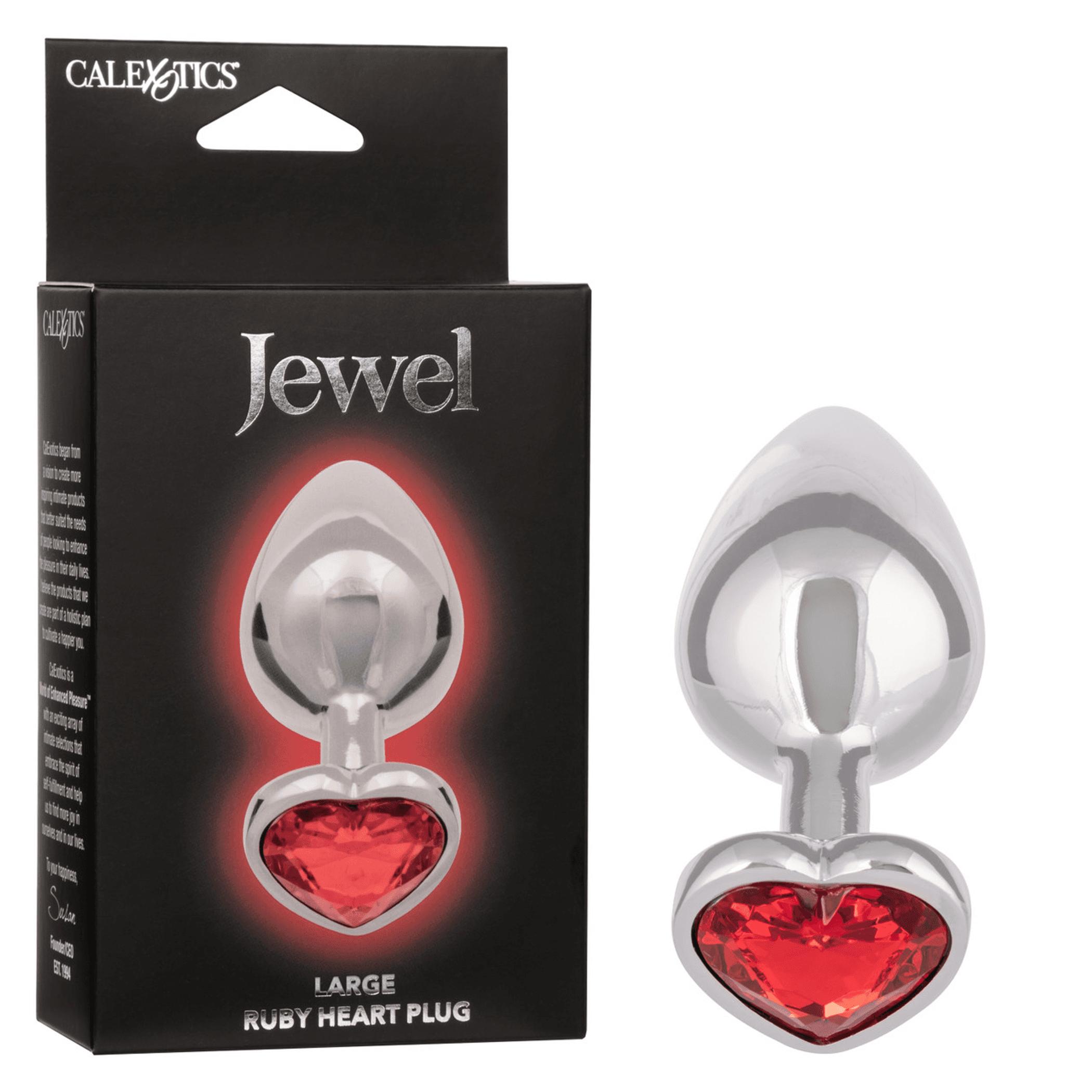 Jewel Large Ruby Heart Plug | Gem-Backed Anal Plug