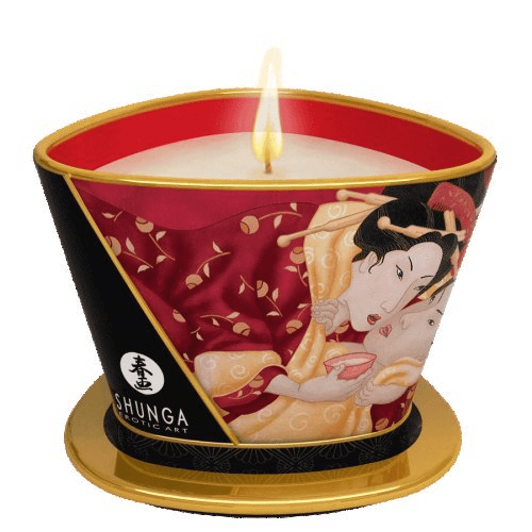 Shunga Massage Candle Romance Sparkling Strawberry Wine 5.7 oz