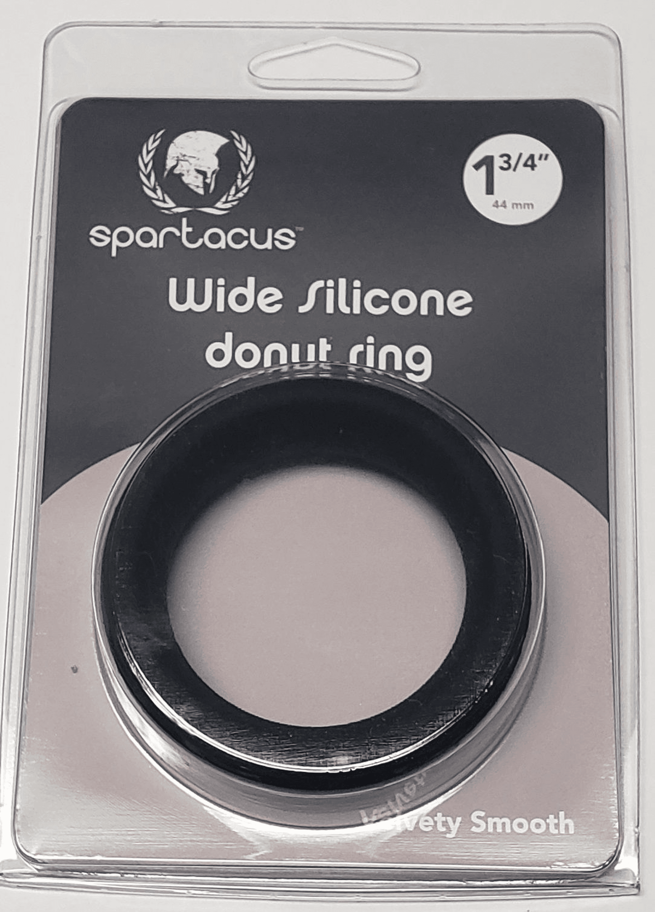 Wide Silicone Donut Ring Black 1.75"
