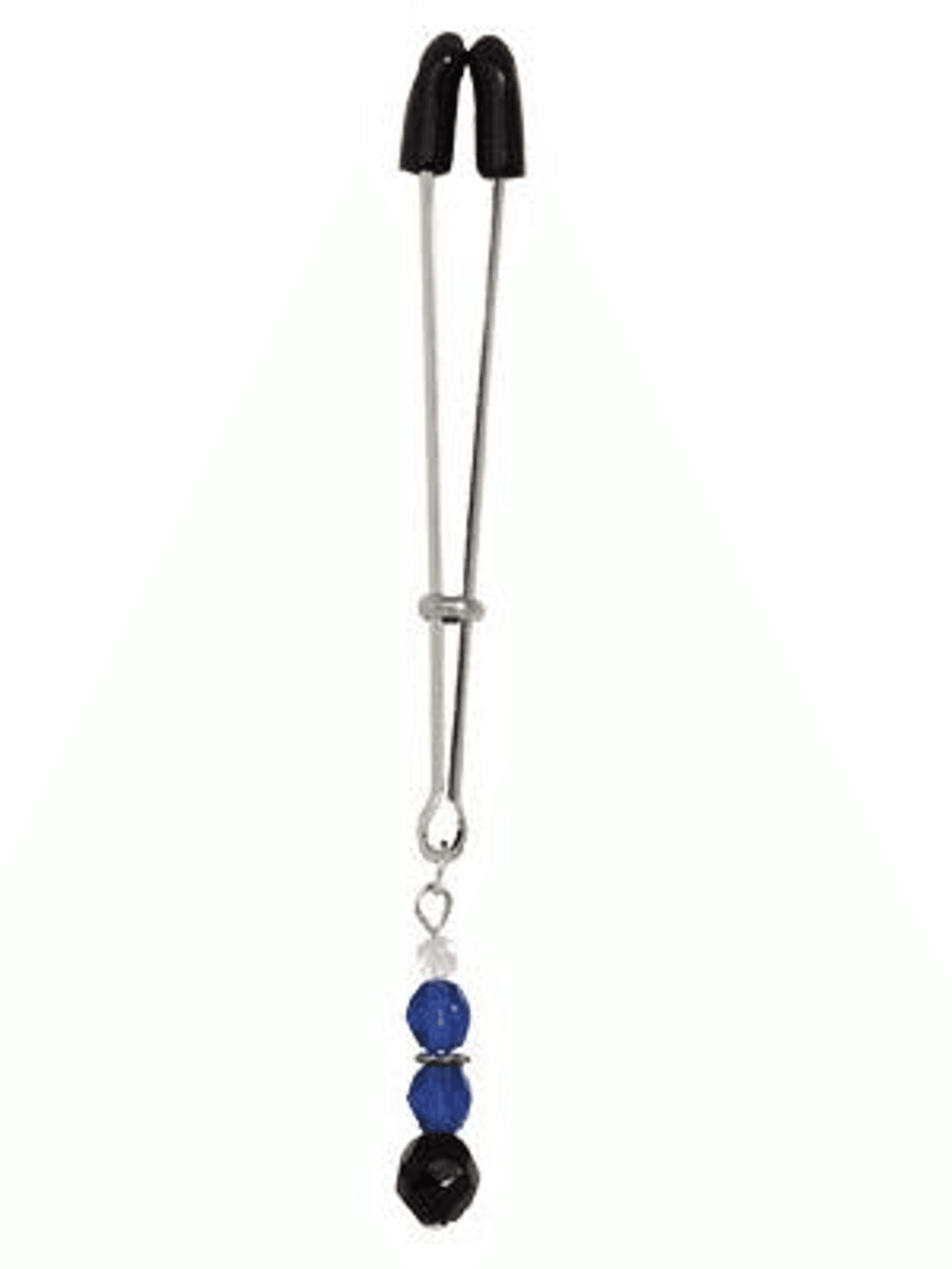 Tweezer Clit Clamp with Blue Beads