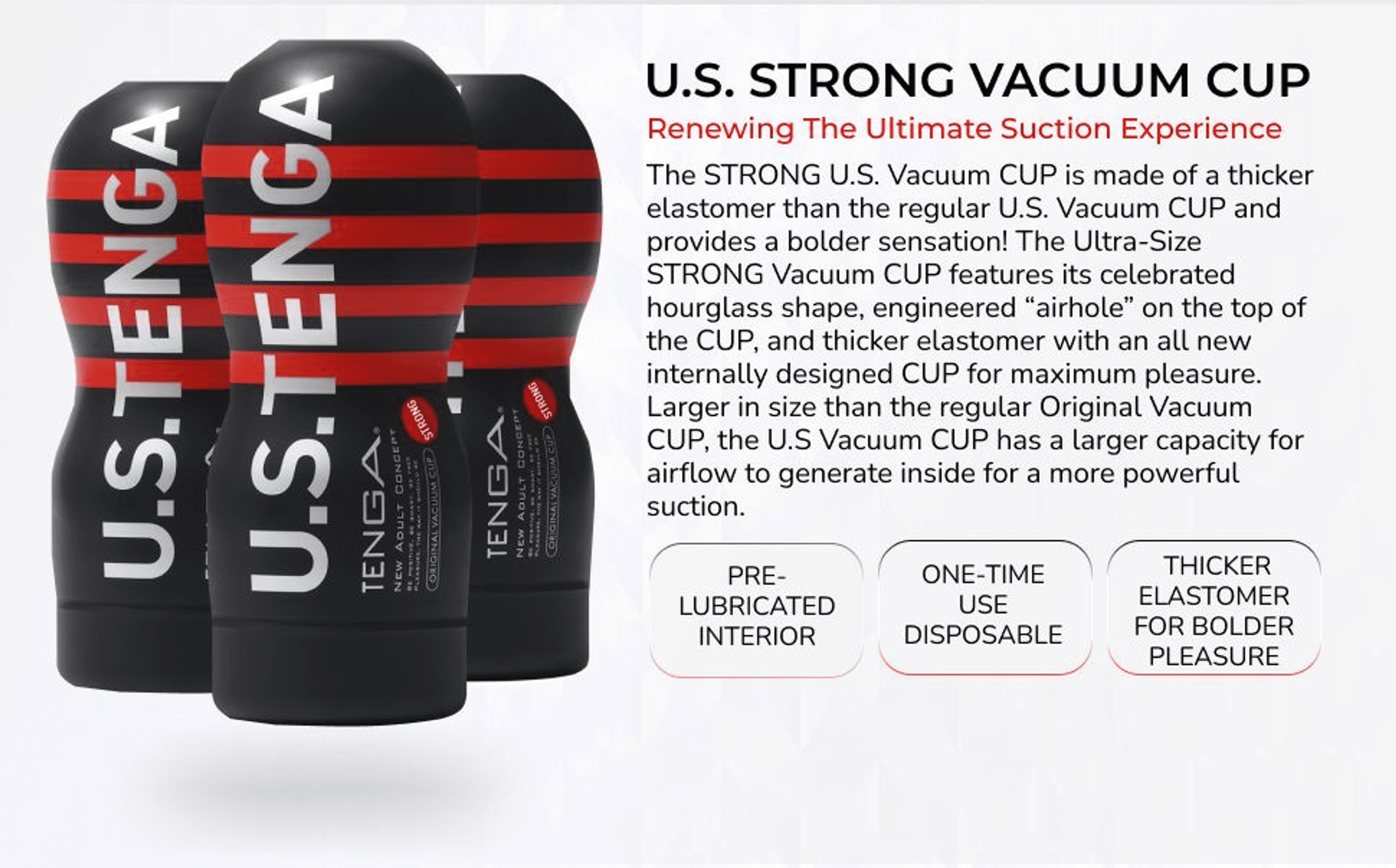 TENGA Original Vacuum Cup Strong | High-Suction Stroker