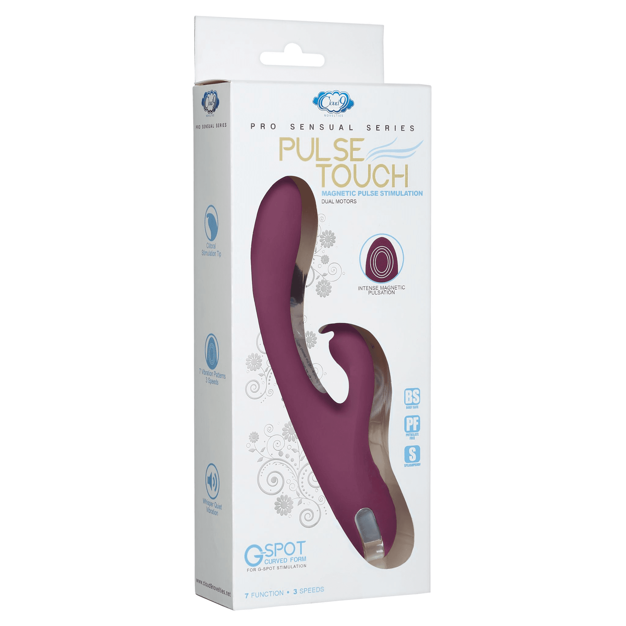 Cloud 9 Pulse Touch Rabbit G-Spot Vibrator in Plum