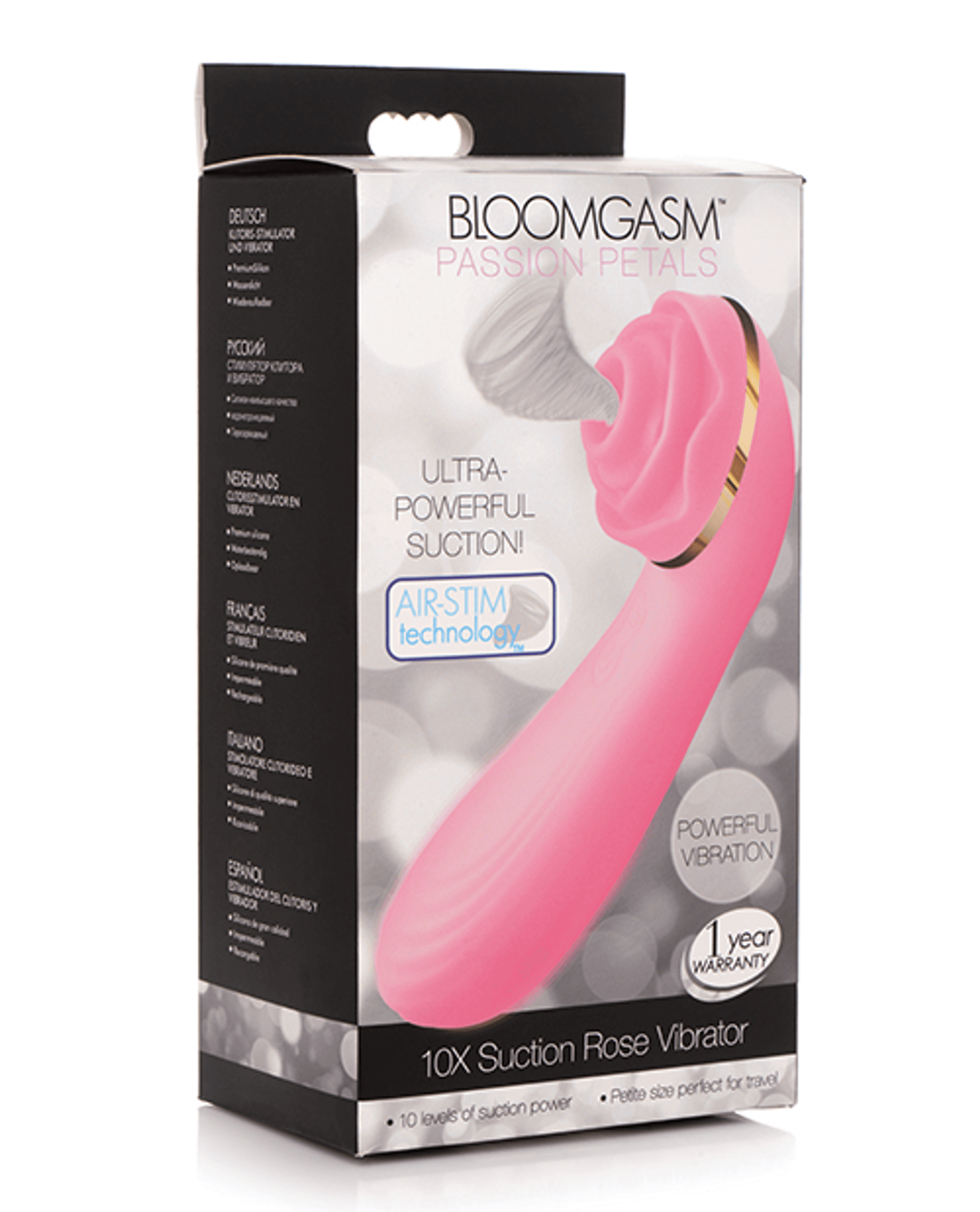 Passion Petals Suction Rose Vibrator - Pink